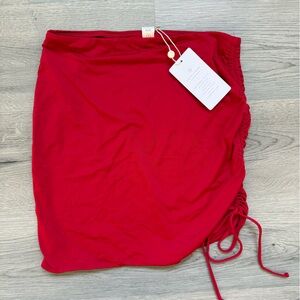 Vitality x Toluca Berry Red Swim Skirt Cover Up